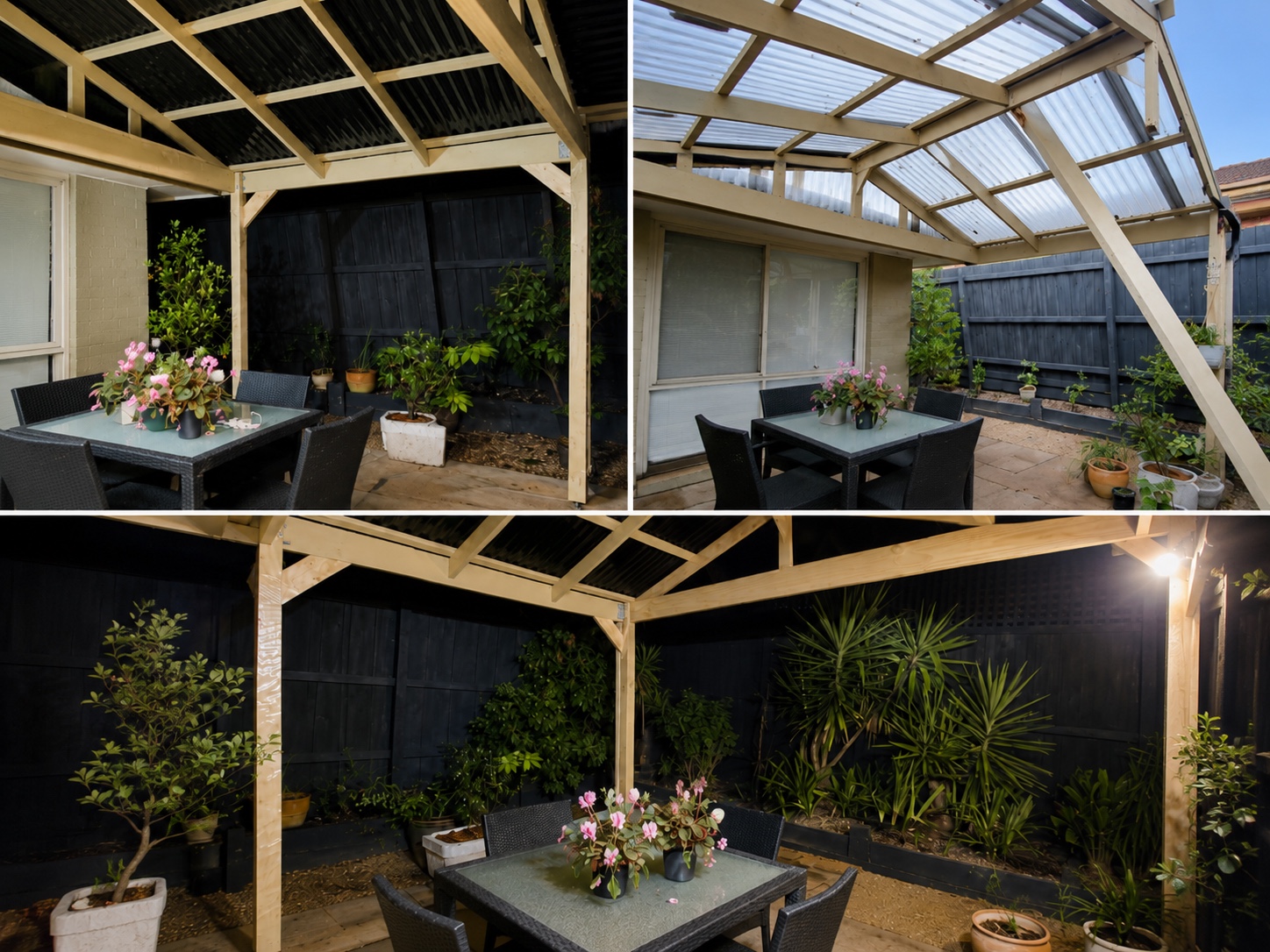 Veranda re-levelled and rebuilt with new beams, posts and bracing by Doncaster Handyman